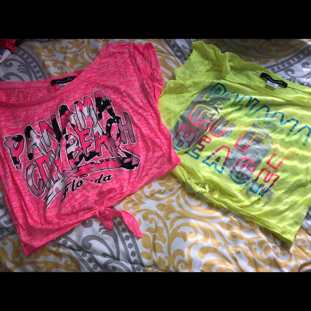 2 pcb crop tops